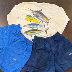 Two Pairs of Size 28 Men's Aftco Blue Shorts